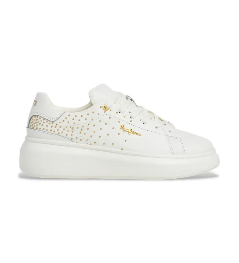 per donna. PLS000002 Sneakers Yara Sweet in pelle bianca (36), Bianco, 3 a 5cm, Stringhe, Casual