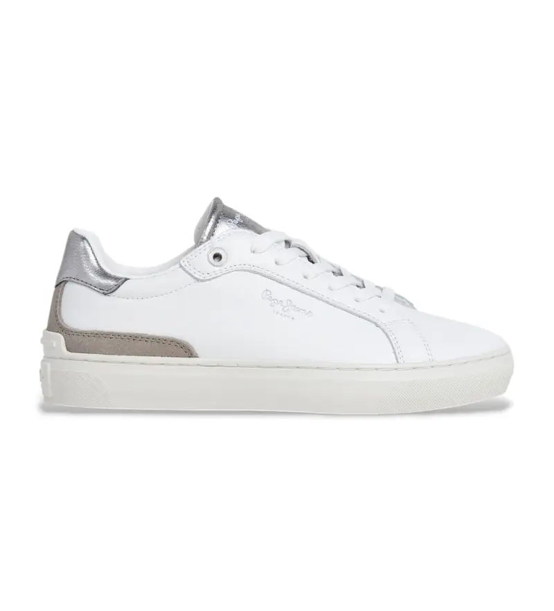 per donna. PLS000007 Sneakers Camden Cold in pelle bianca (36), Bianco, Basso, 1 a 3 cm, Stringhe, Casual