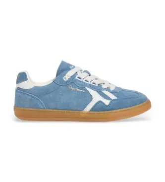 per donna PLS000025 Sneakers Ball Retro in pelle blu (36), Basso, Stringhe, Casual