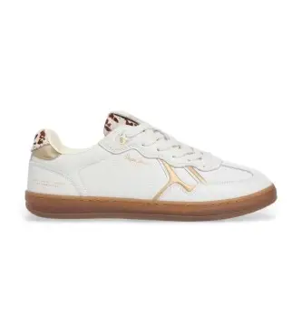 per donna PLS000027 Sneakers Ball Chic in pelle bianca (36), Bianco, Basso, Stringhe, Casual