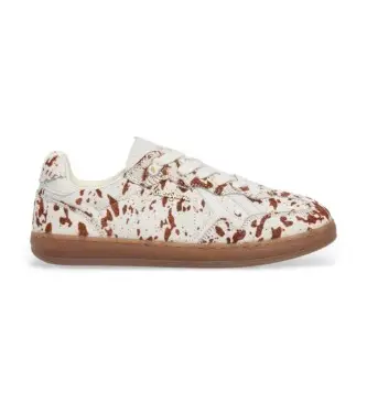 per donna PLS000028 Sneakers bianche Ball Animal (37), Bianco, Basso, Stringhe, Casual, Animal Print