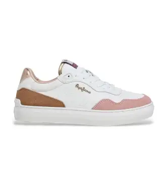 per donna PLS000029 Sneakers in pelle rosa Cdamden Sweet (37), Bianco, Basso, Stringhe, Casual
