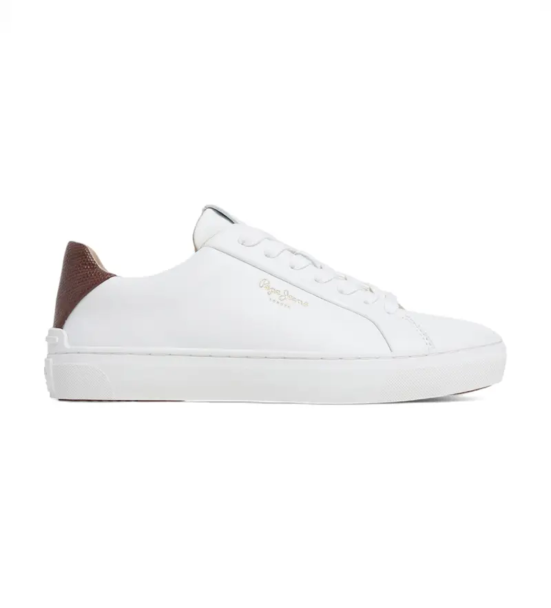 per donna. PLS00030 Sneaker Camden Curve in pelle bianca (36), Bianco, Basso, Stringhe, Casual