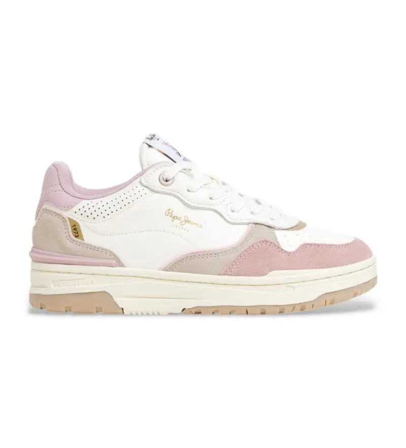 per donna PLS00034 Sneakers Chester Ivy in pelle bianca (41), Bianco, Basso, Camoscio, Stringhe, Casual