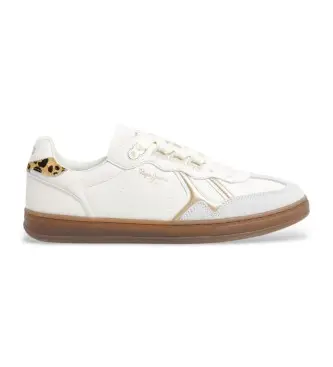 per donna PLS00038 Sneakers Ball Fun in pelle bianca (40), Bianco, Basso, Stringhe, Casual