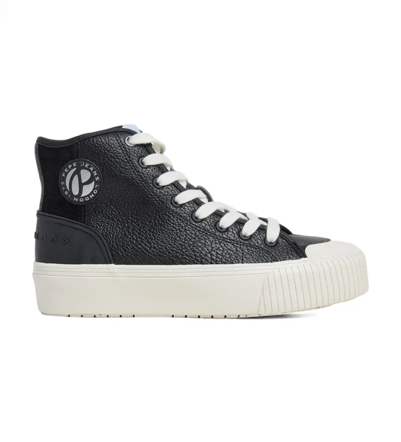 per donna PLS31576 Sneakers Samoi Half in pelle nera (36), Nero, Basso, Camoscio, Stringhe, Casual