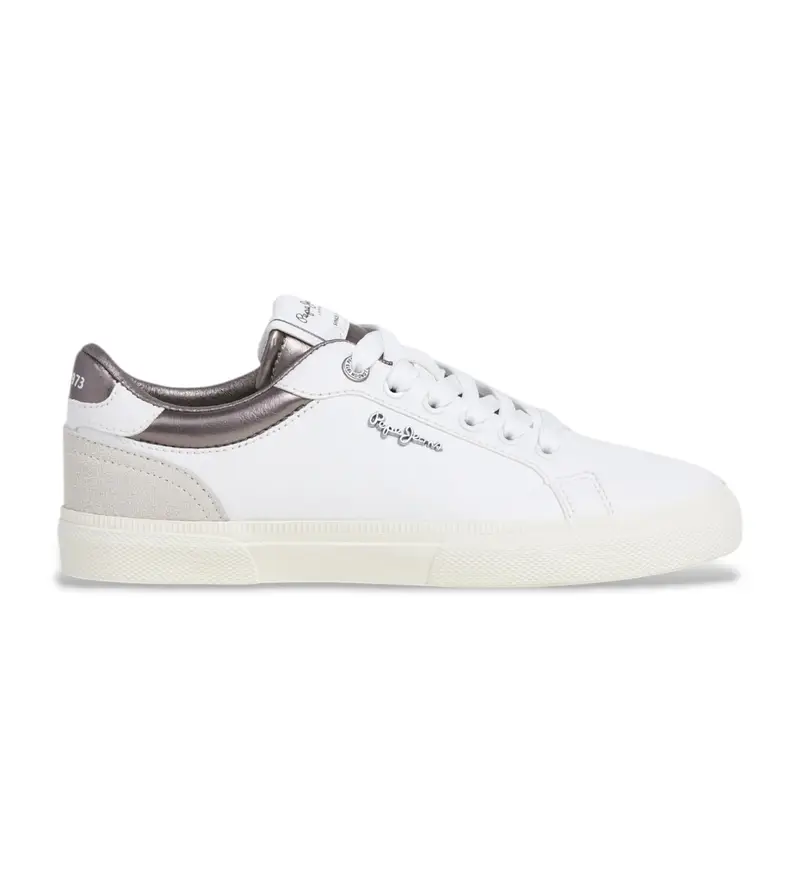 per donna. PLS31588 Sneakers bianche Kenton Court (36), Bianco, Basso, Stringhe, Casual Pelle