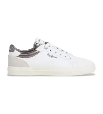 per donna PLS31588 Sneakers bianche Kenton Court (38), Bianco, Basso, Stringhe, Casual Pelle