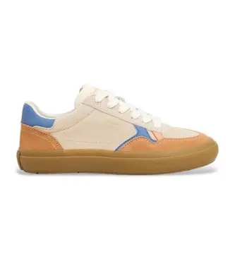 per donna PLS31592 Sneakers in pelle beige Ravis City (36), Basso, Camoscio, Stringhe, Casual