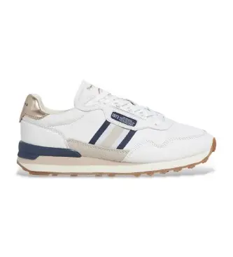 per donna PLS400011 Sneakers Kingston Nature in pelle bianca (37), Bianco, Basso, Stringhe, Casual