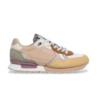 per donna PLS400021 Sneakers beige Brit Back (36), Basso, Stringhe, Casual