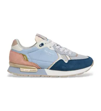 per donna PLS400021 Sneakers multicolor Brit Back (36), Blu, Basso, Stringhe, Casual Pelle