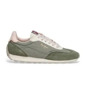 per donna PLS400030 Sneakers verdi Jane Subtle (36), Basso, Stringhe, Casual, Verde Pelle
