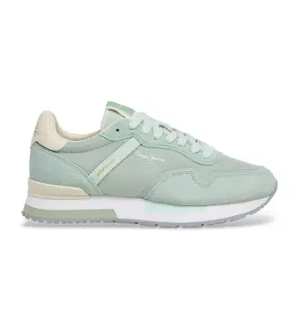 per donna PLS400033 Sneakers verdi Hailon Basic (36), Basso, Stringhe, Casual, Verde Pelle