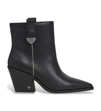 per donna PLS500016 Stivaletti in pelle nera Gina Cities (37), Nero, 3 a 5cm, Nessuno, Casual