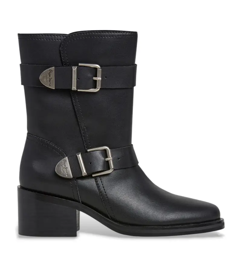 per donna. PLS500021 Stivali in pelle nera Sandy West (41), Nero, 3 a 5cm, Nessuno, Casual