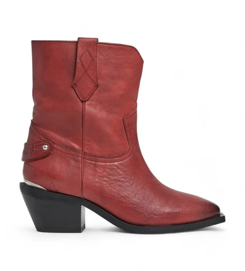 per donna PLS50562 Stivali April Rock in pelle rossa (36), Rosso, 5 a 8cm, Nessuno, Casual