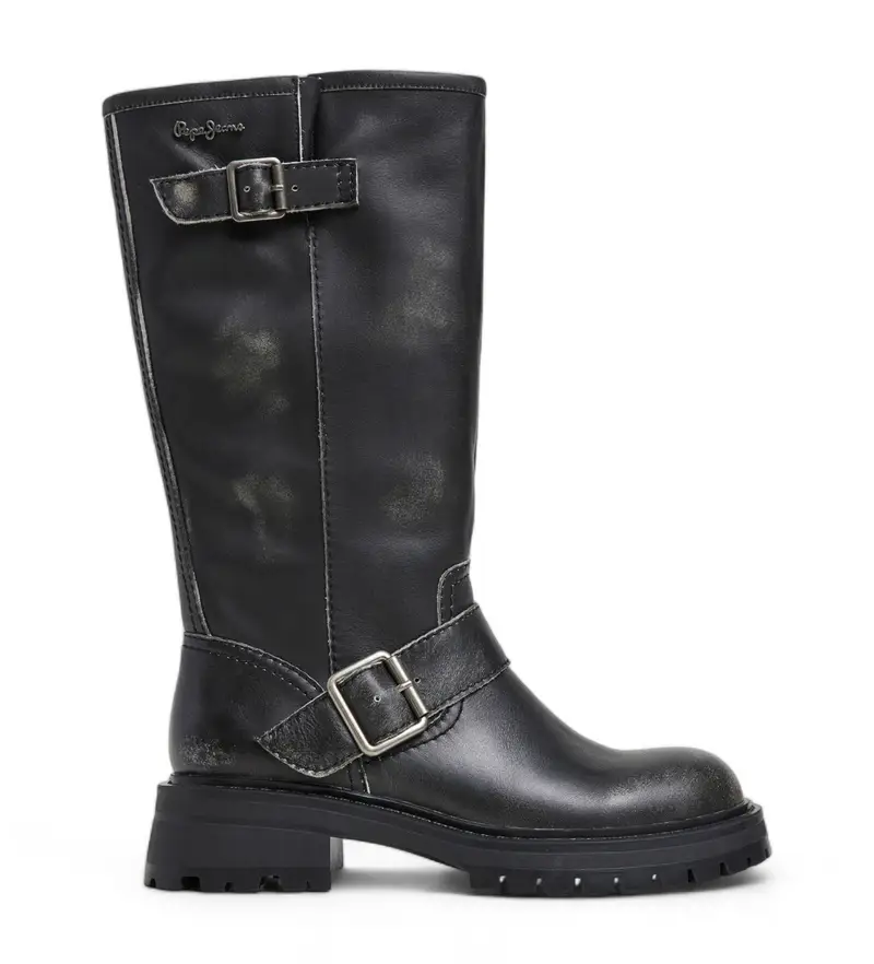 per donna PLS50566 Stivali in pelle nera calda Kane (39), Nero, 3 a 5cm, Nessuno, Casual