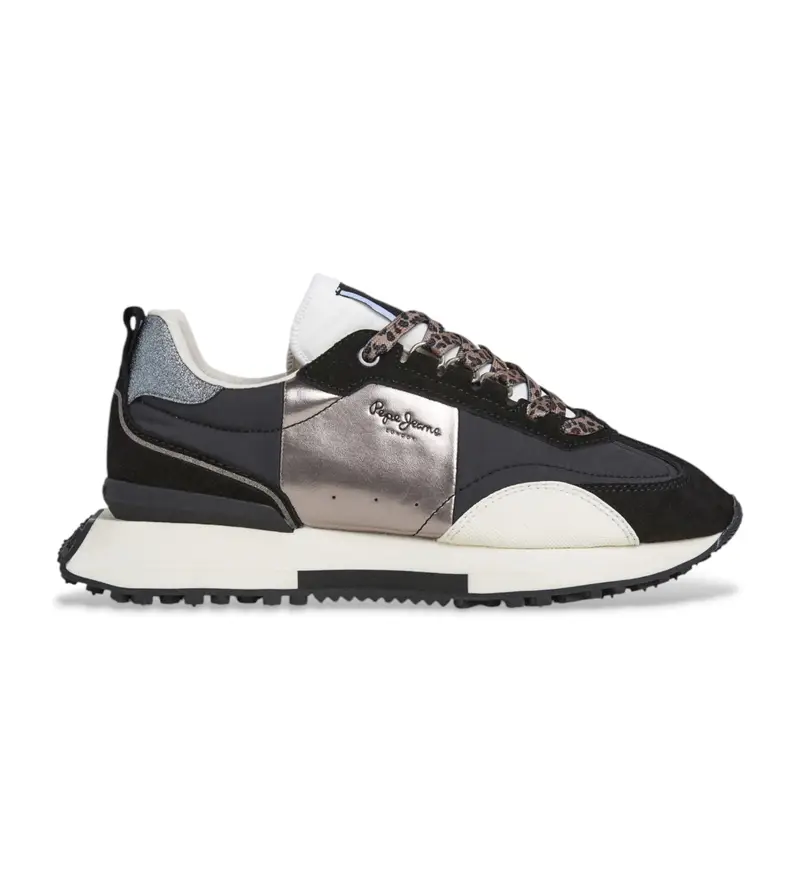 per donna. PLS600001 Sneakers Archer Elite in pelle nera (36), Nero, Basso, Stringhe, Casual