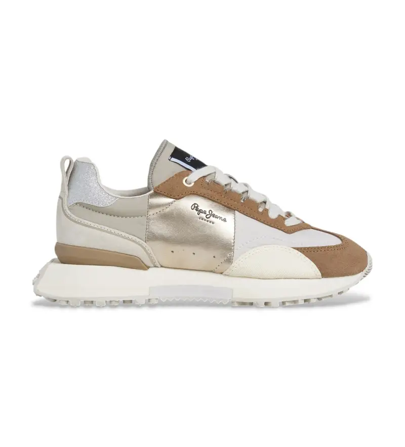 per donna PLS600002 Sneakers Archer Gala in pelle beige (36), 1 a 3 cm, Stringhe, Casual