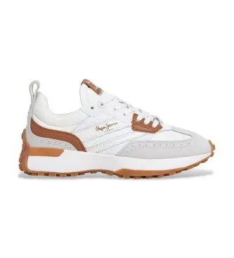 per donna PLS600017 Sneakers in pelle bianca Lucky Class (40), Bianco, Basso, 1 a 3 cm, Stringhe, Casual