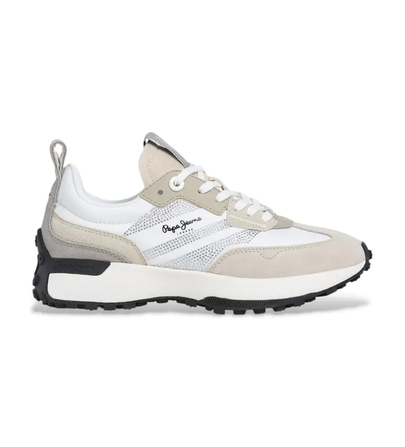 per donna PLS600018 Sneakers in pelle bianca Lucky Party (37), Bianco, Basso, Stringhe, Casual