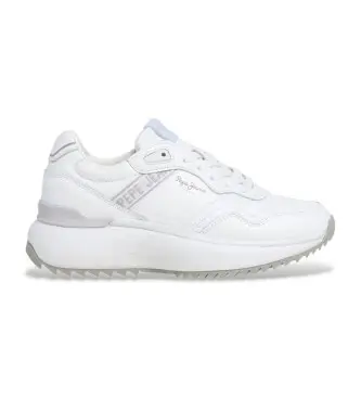 per donna PLS600026 Sneakers Kimi Action in pelle bianca (39), Bianco, Basso, Stringhe, Casual