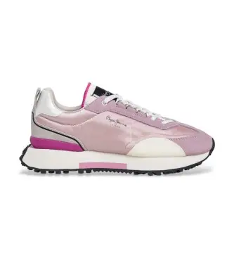 per donna PLS600038 Sneakers Archer Glam in pelle rosa (37), Basso, Stringhe, Casual