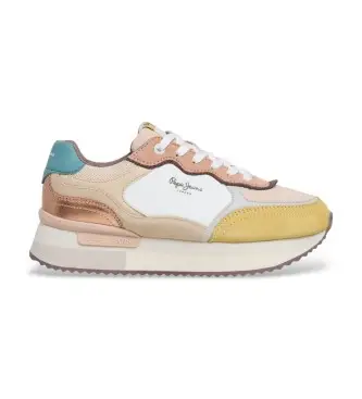 per donna PLS600041 Sneakers beige Rusper Racer (38), 3 a 5cm, Stringhe, Casual