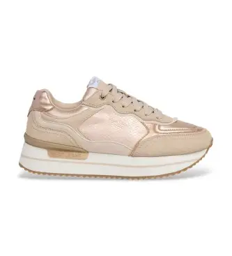 per donna PLS600042 Sneakers beige Rusper Wed (37), 3 a 5cm, Stringhe, Casual