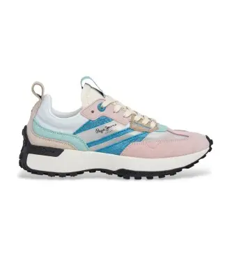 per donna PLS600043 Sneakers Lucky in pelle rosa traslucida (36), Basso, Stringhe, Casual