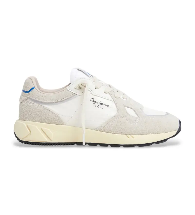per donna. PLS60035 Sneakers Marlon Divided in pelle bianca (37), Bianco, Basso, Camoscio, Stringhe, Casual