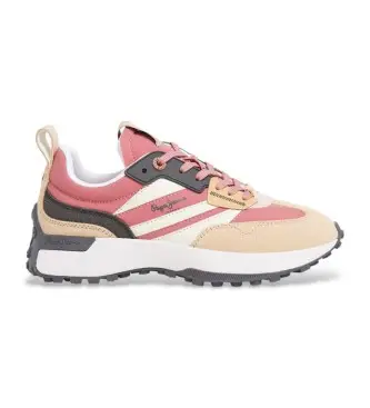 per donna PLS60038 Sneakers in pelle multicolor Lucky Mains (36), Basso, Camoscio, Stringhe, Casual, Multicolore