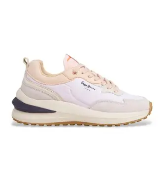 per donna PLS60044 Sneakers in pelle Wislow Colors beige, lilla (37), Basso, Camoscio, Stringhe, Casual