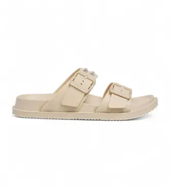 per donna PLS700005 Sandali Ocean Studs, bianco sporco (36), Basso, Nessuno, Casual, Beachwear