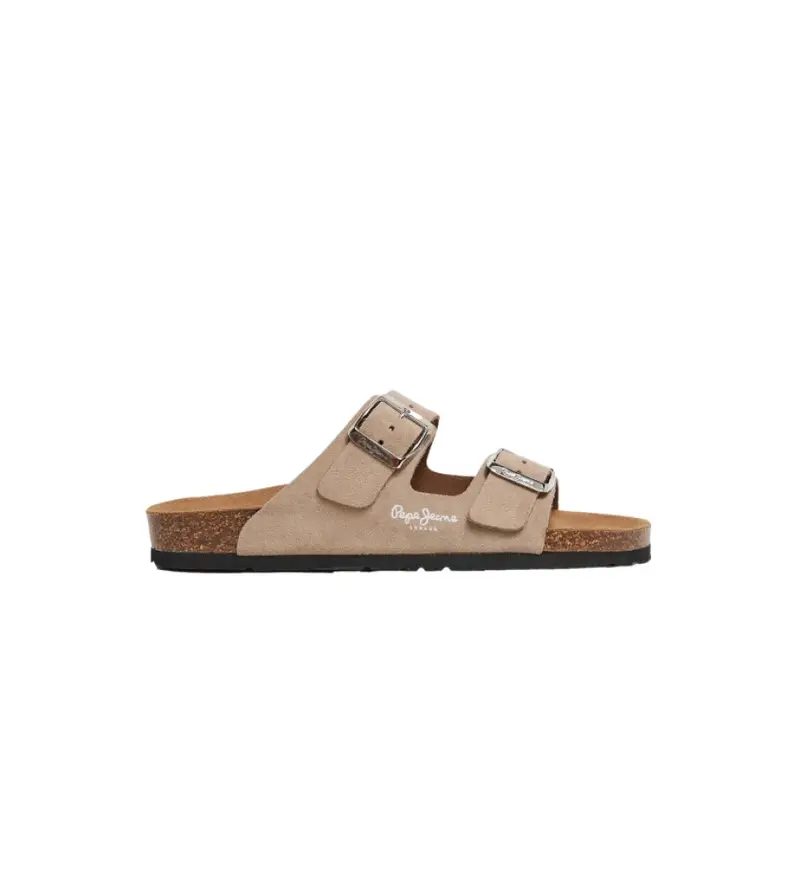 per donna PLS80009 Sandali Oban in pelle beige (39), Basso, Nessuno, Casual