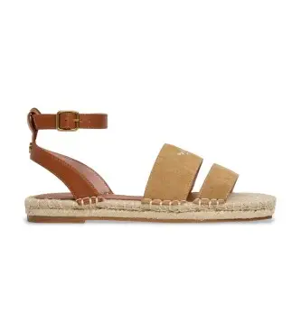 per donna PLS900010 Sandali in pelle marrone Auri Street (36), Basso, Fibbia, Casual