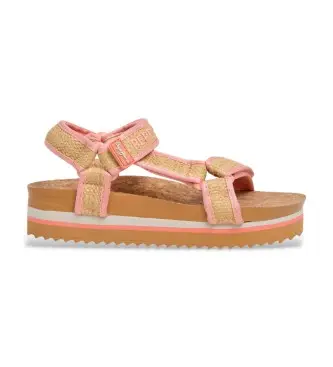 per donna PLS900027 Sandali Unber arancioni (36), 3 a 5cm, Velcro, Casual, Arancione