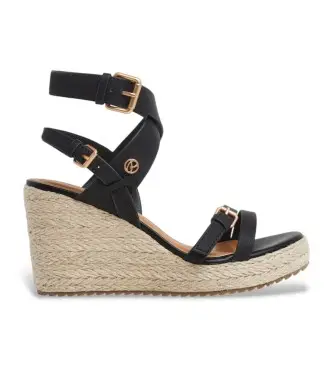 per donna PLS90685 sandali neri Waynas (38), Nero, 5 a 8cm, Fibbia, Casual Naturale
