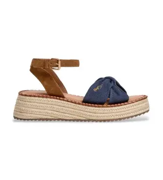 per donna PLS90690 Sandali blu navy Kate Bass (37), 3 a 5cm, Fibbia, Casual, Sintetico
