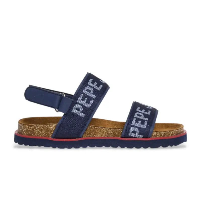 per donna/ragazza PBS90059 Sandali Berlin Tape blu navy (37), Basso, Velcro, Casual, moda per bambini