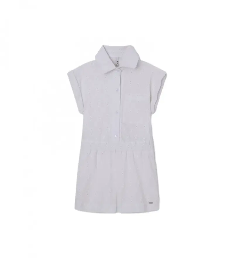 per ragazza PG230308 Abito Geraldine bianco (12años= 152cm), Casual, Poliestere, Manica corta, moda per bambini