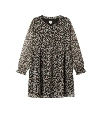 per ragazza PG9500006 Abito da bambola nero (8años= 128cm), Casual, Poliestere, Manica lunga, moda per bambini