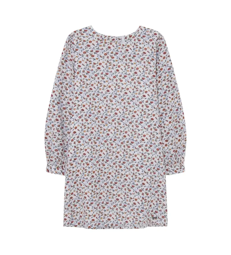 per ragazza PG951682 Abito in spugna bianca (10años= 140cm), Bianco, Casual, Viscosa, Manica lunga, moda per bambini Floreale