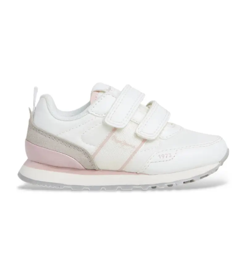 per ragazza PGS400003 Sneakers bianche Dublin Fame (30), Bianco, Basso, Velcro, Casual, moda per bambini