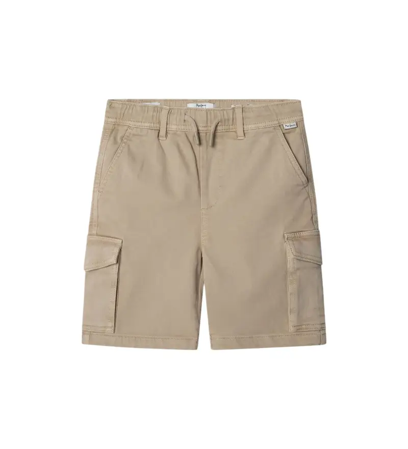 per ragazzo PB800835 Pantaloncini cargo junior slim Gymdigo beige (12años= 152cm), Casual, Cotone, moda per bambini