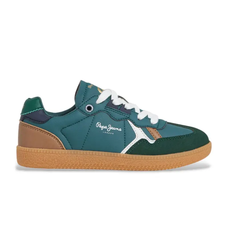 per ragazzo. PBS000001 Sneakers verdi Ball One (34), Basso, Stringhe, Casual, Verde, moda per bambini Pelle