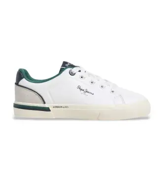 per ragazzo PBS300002 Sneakers bianche Kenton Campus (32), Bianco, Basso, Stringhe, Casual, moda per bambini