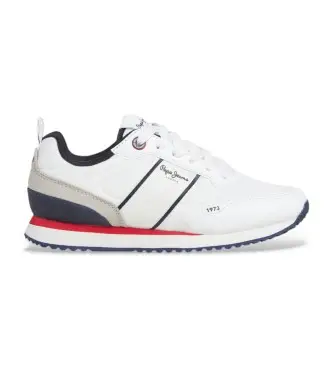 per ragazzo PBS400001 Sneakers bianche Dublin Clue (32), Bianco, Basso, Stringhe, Casual, moda per bambini