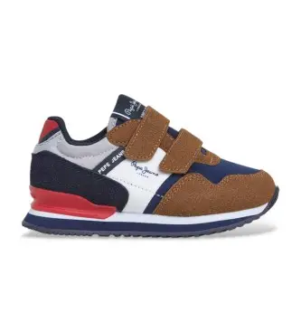 per ragazzo PBS400006 Sneakers multicolor London Berg (24), Pelle, Basso, Velcro, Casual, Multicolore, moda per bambini